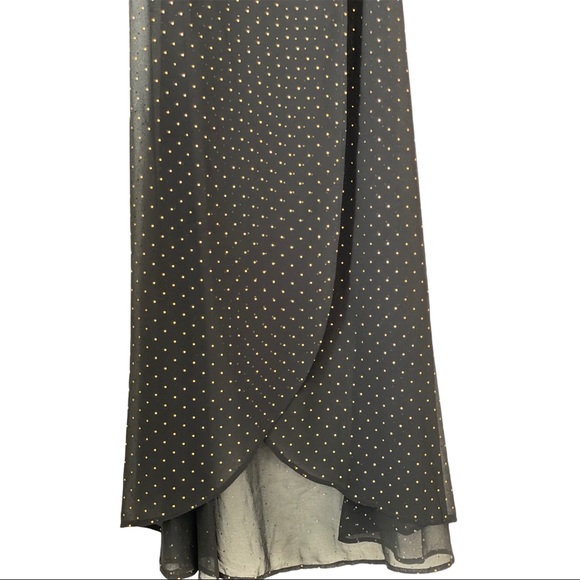 NWOT Sportsgirl Black and Gold Wrap Midi Dress - Picture 4 of 9